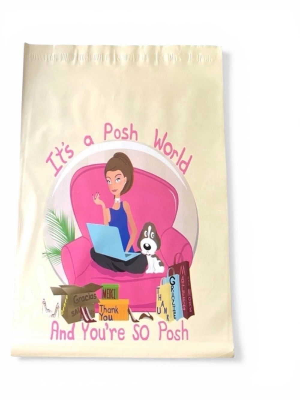 25 10X13 Poly Mailers Posh World PRICE IS FIRM - Picture 2 of 15